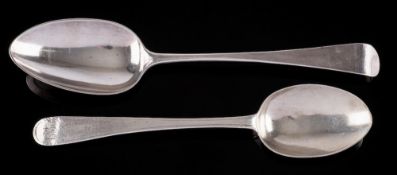 A George III silver Old English pattern tablespoon, maker Hester Bateman London, 1783: initialled,