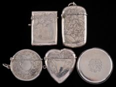 An Edwardian silver vesta case, maker A C Jackson & Co, Birmingham,