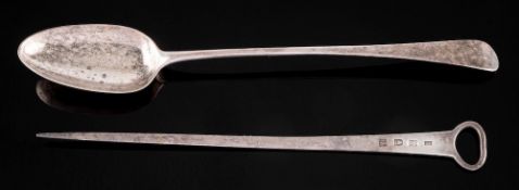 A George III silver Old English pattern basting spoon, maker Richard Crossley, London,