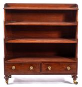 An early 19th Century mahogany waterfall bookcase:,