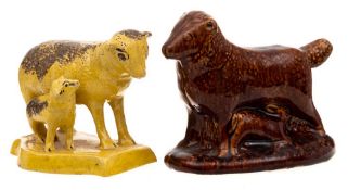 An extensive one owner collection of Staffordshire and other pottery and porcelain animals and