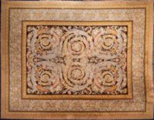 A handwoven carpet:,