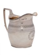 A George III silver cream jug, maker Thomas Hayter, London, 1806: initialled,