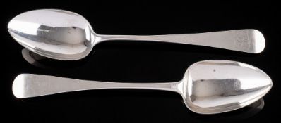 A George III provincial silver Old English pattern tablespoon, maker, Joseph Hicks, Exeter,