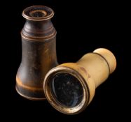 Callaghan, London, a 19th Century ivory single draw spy glass: signed Callaghan, London,