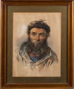 James Drummond [1816-1877]- Study of a fisherman,:- signed and dated '86 bottom right watercolour,