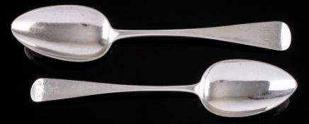 A George III provincial silver Old English pattern tablespoon, maker, Richard Ferris, Exeter,
