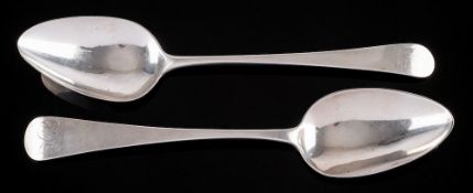 A George III provincial silver Old English pattern tablespoon,
