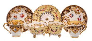 A small group of early 19th century teawares: comprising an H. & R.