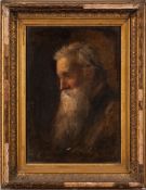 English School 19th Century- Portrait of an elder with white beard, head and shoulders,