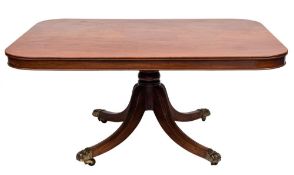 A Regency mahogany rectangular breakfast table:,