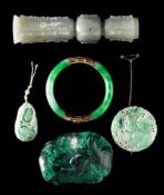 A small quantity of Chinese carved jade,