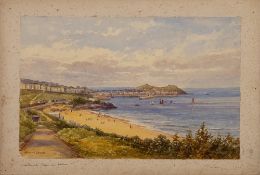 Harold Lawes [1865-1940] - St Ives,:- four views of the harbour and town all signed, watercolours,
