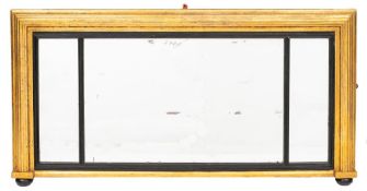 A 19th Century later gilt decorated overmantel mirror:,