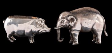 An Edwardian novelty silver pin cushion, maker Britton, Gould & Co, Birmingham,