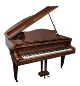 A cased baby grand piano by C Bechstein:, no.