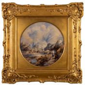 Attributed to James Duffield Harding [1797-1863]- The Shiel Inn, Head of Loch Duich,:- watercolour,