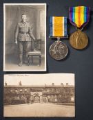 A World War One pair to 20650. Pte. E.B. Langdon, Lan.