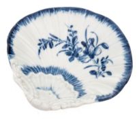 A very rare First Period Worcester pickle dish: of clam shell form,