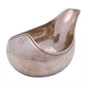 A George III silver pap boat, maker's mark worn, London, 1818: initialled, of traditional design,