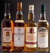 A bottle of Aberlour aged 10 years: a bottle of Glenlivet Tamnavulin aged 10 years,