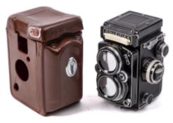 A Rolliflex twin lens reflex camera, No 1653926: with Carl Zeiss Planner 80mm lens,