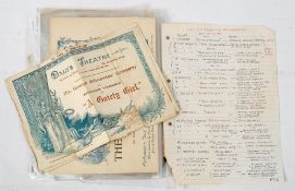 A collection of late 19th and early 20th century theatre programmes: mostly London theatres