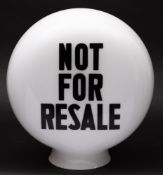 A glass petrol globe 'Not for Sale' by Hailware:,