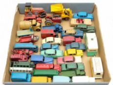 A collection of various playworn Dinky vehicles: including No.480 'Kodak' yellow Bedford Van, No.