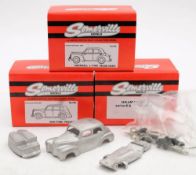 Somerville Model (Promod, England). Three whitemetal kits: No145 1950 Ford Prefect, No.