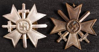 Two German War Merit badges, First and Second Class:.
