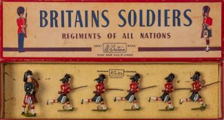 Britains set No 11 The Black Watch Royal Highlanders (1960 version): comprising five running