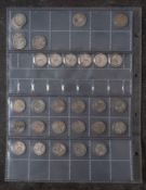 A collection of shillings including Victorian, Edwardian and later.
