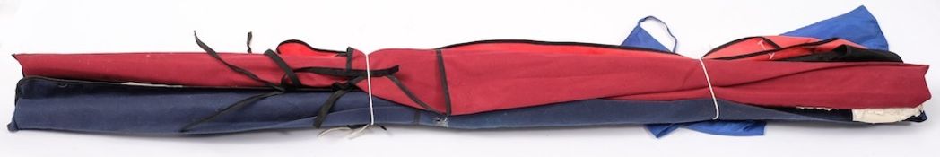 A five section bamboo fishing pole with two spare tips.