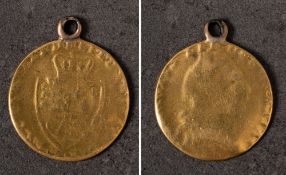 A worn George II spade Guinea:
