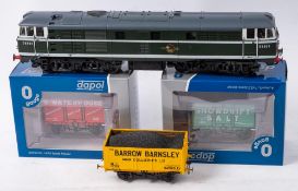 Two boxed Dapol O gauge goods wagons: 7f-018-006W salt van 'Snowdrift' 306 weathered and 7f-018-004