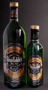 A bottle of Glenfiddich Special Reserve Single Malt Whisky: and a half bottle of Glenfiddich Pure