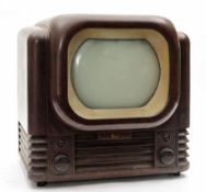 A Bush Type 22 bakelite television receiver,