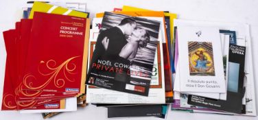 A collection of various theatre and concert programmes: including Welsh National Opera,