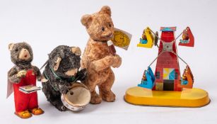 Four clockwork bears: a Russian bear with ice-cream, 23cm.
