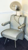 A 1950s La Reine 'Silver Jet' salon chair,