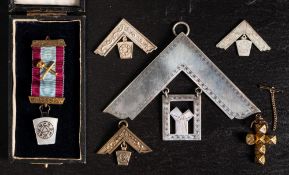 A silver gilt Masonic ball pendant,