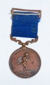 Admiral Rodney Maclaine LLoyd (1841-1911) A Royal Humane Society Bronze medal: stamped 'Rodney M