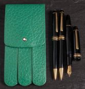A Montblanc pen set: comprising a Meisterstuck No.