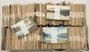 A large collection of early 20th century topographical postcards of Great British towns: