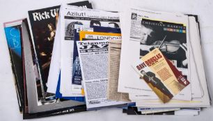 A collection of souvenir tour and concert programmes: various artists including Rolling Stones