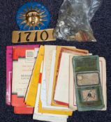 A collection of Fire Service buttons, caps and shoulder badges, maps and related ephemera:.