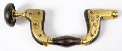 A late 19th century rosewood and brass 'Ultimatum Framed Brace' by William Marples & Sons,