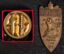 A cased NSDAP 1929 Nuremberg Rally Medallion by F Hoffstatter,