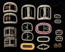Seven pairs of Georgian and later buckles,